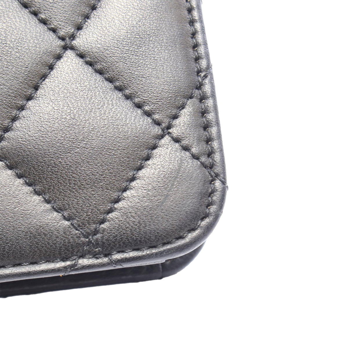 Chanel Quilted Lambskin Single Flap — Black