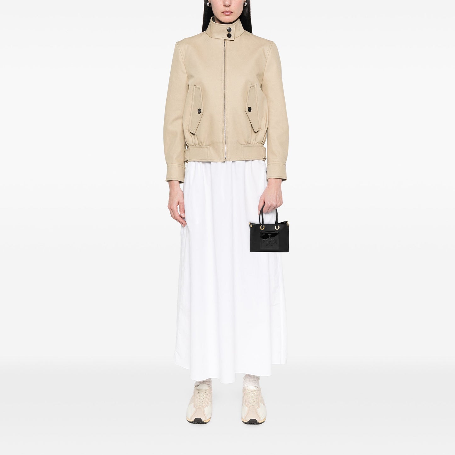 Fendi Mini Rubber FF Logo Shopper Tote
