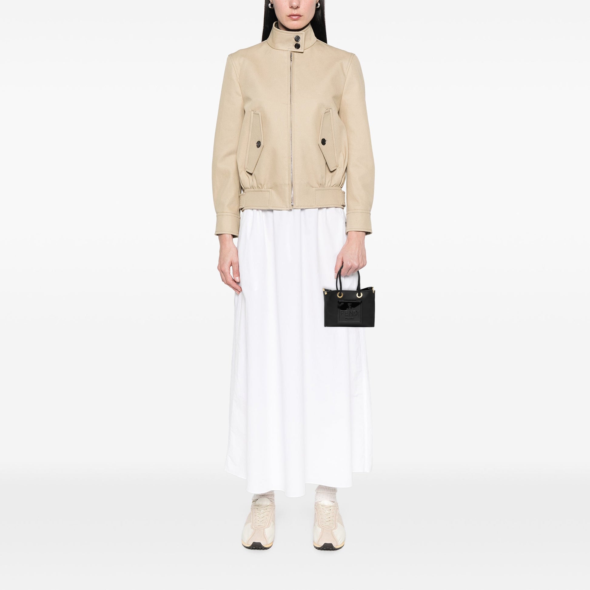 Fendi Mini Rubber FF Logo Shopper Tote