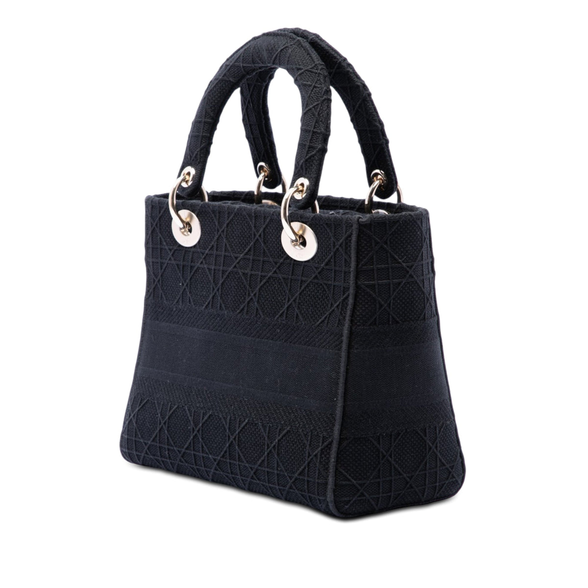Dior Medium Embroidered Canvas Cannage Lady D Lite