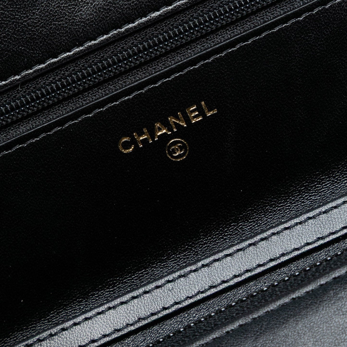 Chanel CC Quilted Lambskin Diamond Lock Wallet on Chain