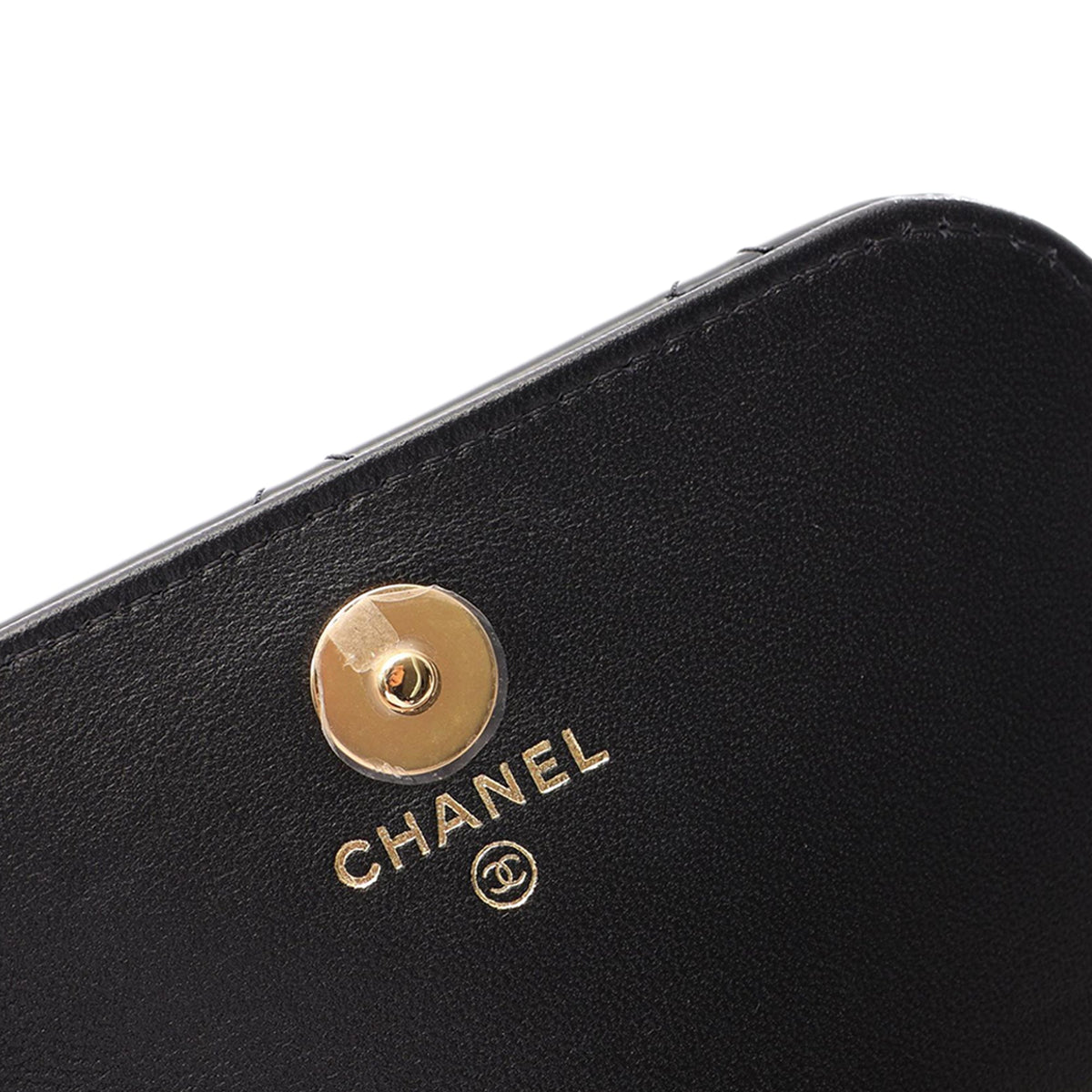 Chanel CC Quilted Patent Frame Flap Clutch with Chain