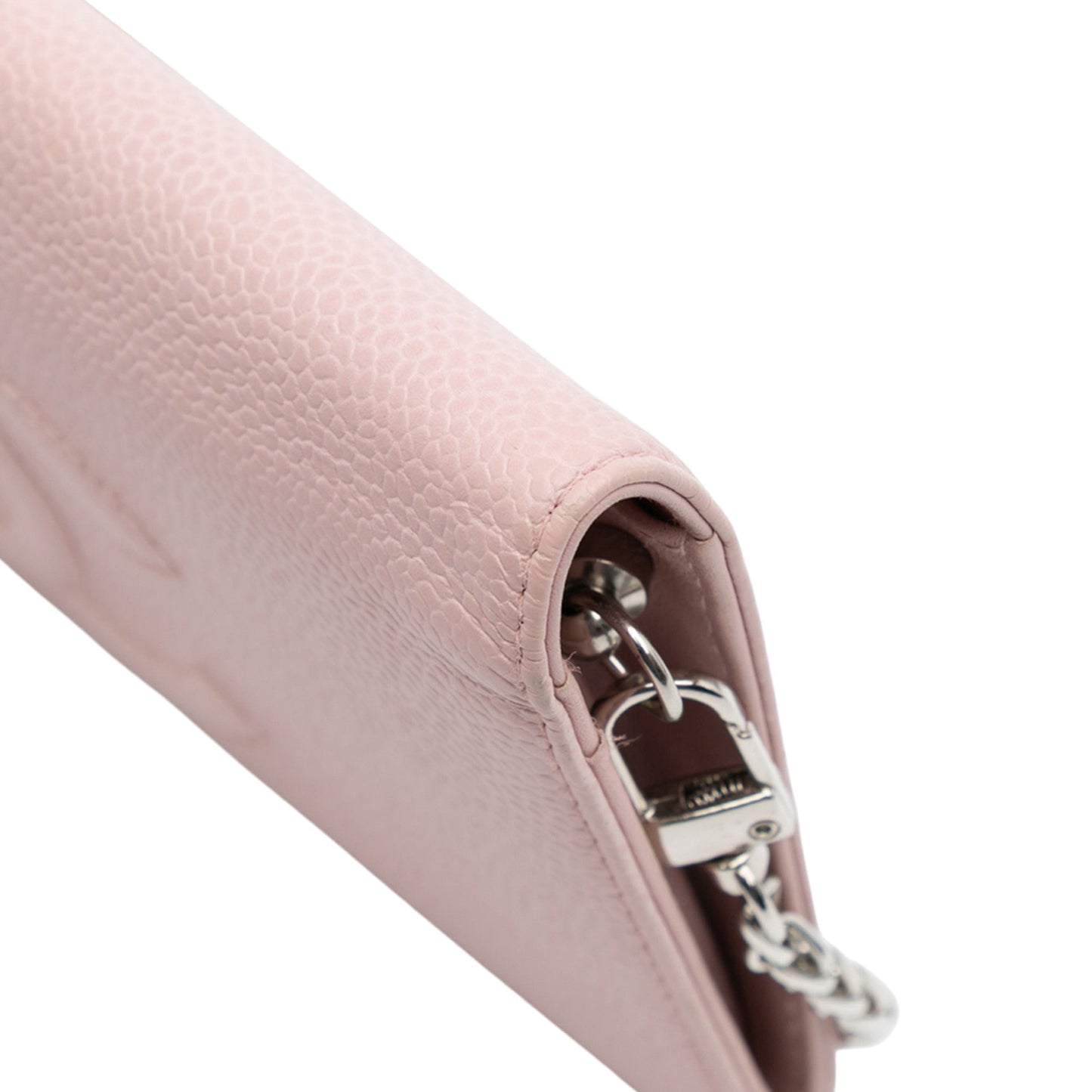 Chanel CC Caviar Wallet On Chain