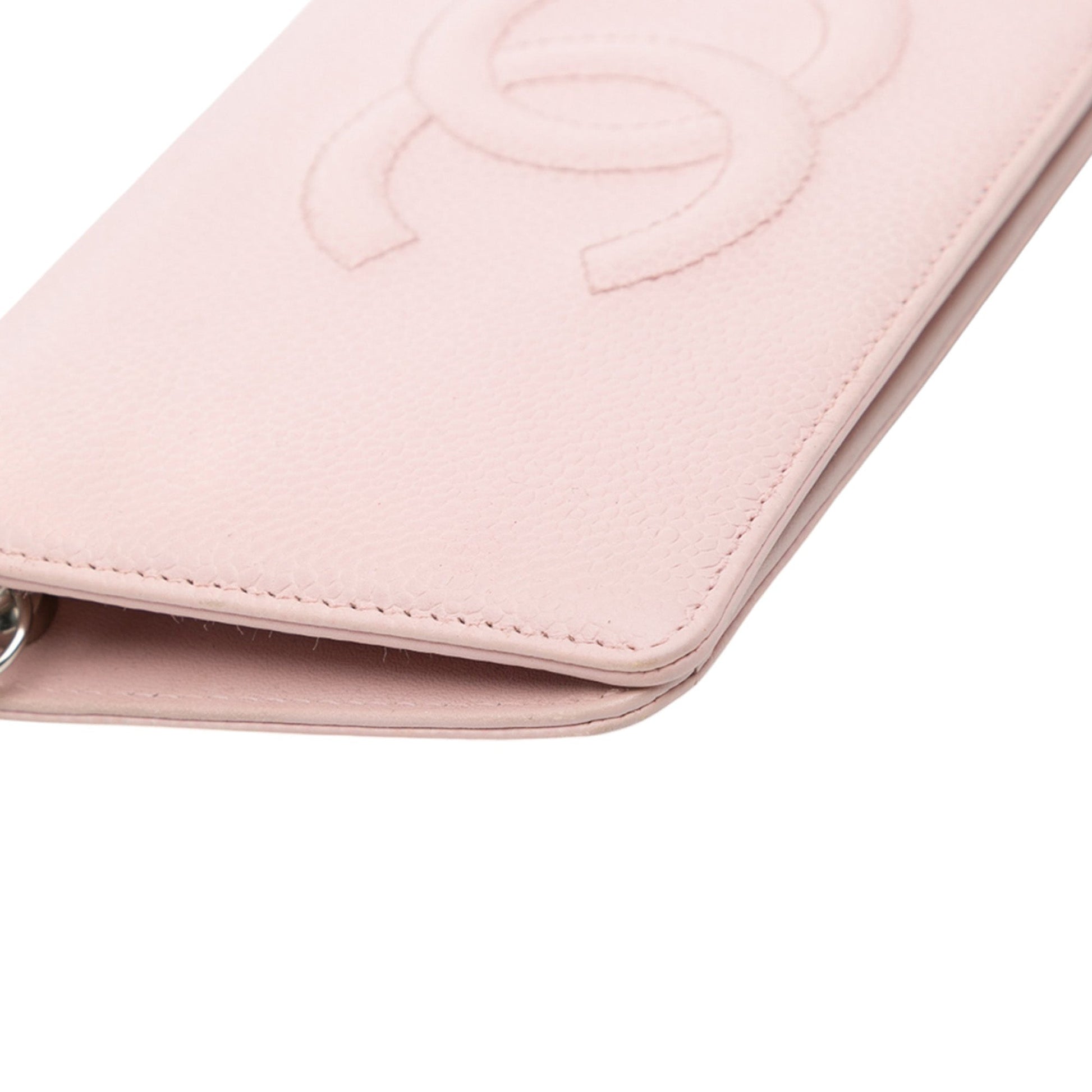 Chanel CC Caviar Wallet On Chain