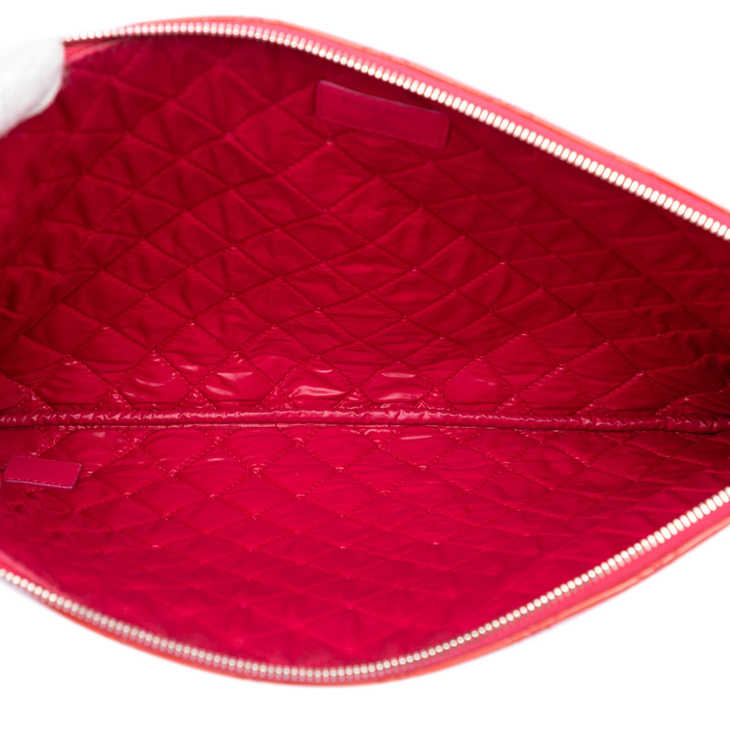 Chanel Large Quilted Patent O Case Clutch