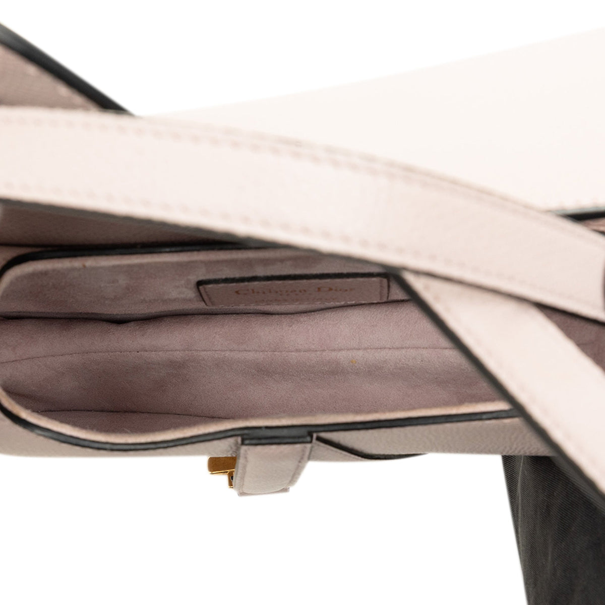 Dior Mini Grained Calfskin Saddle Bag — Purple