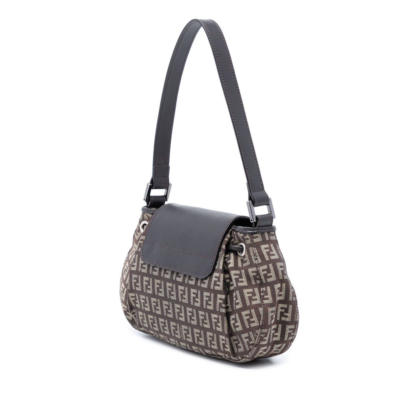 Fendi Zucchino Canvas Drawstring Shoulder Bag