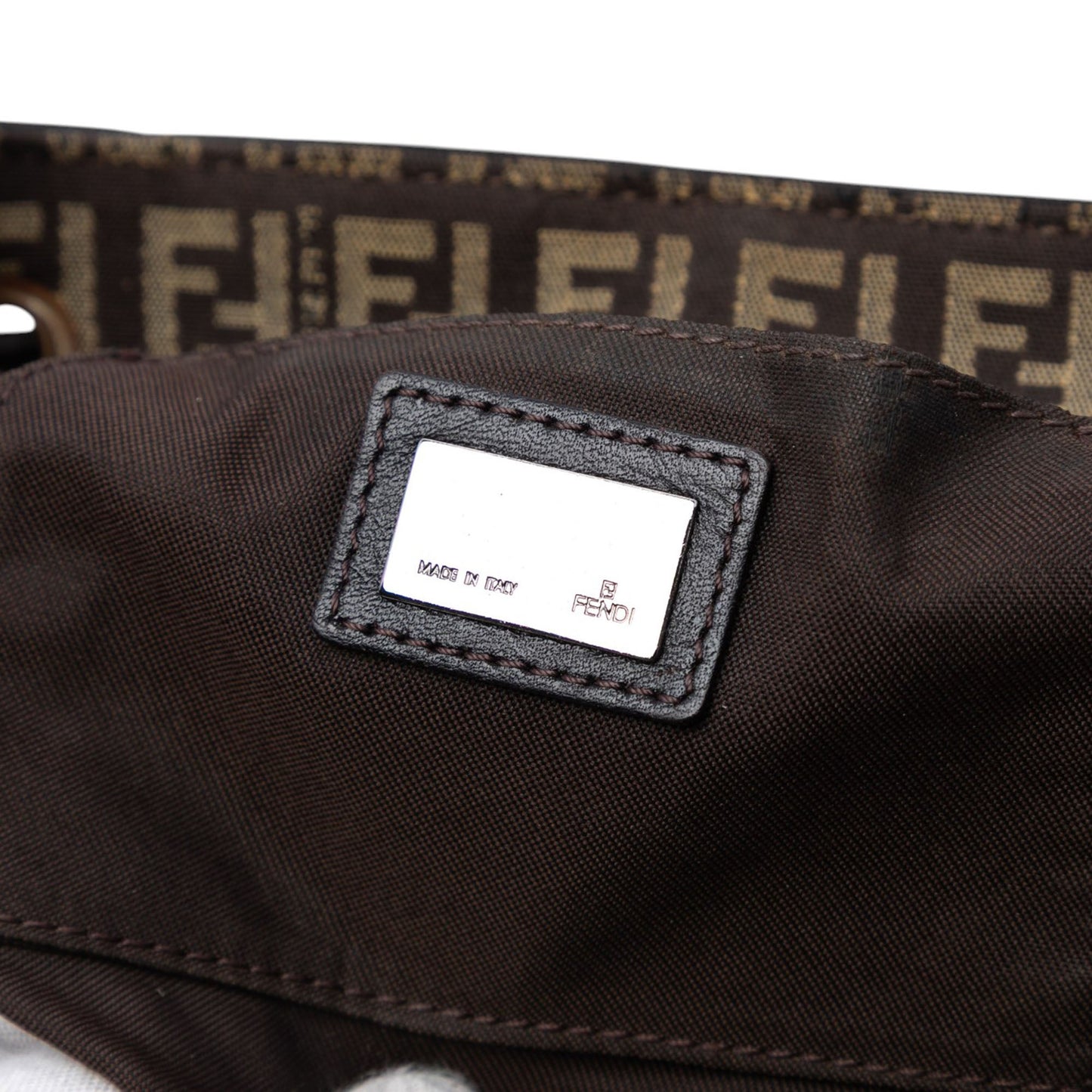 Fendi Zucchino Canvas Drawstring Shoulder Bag