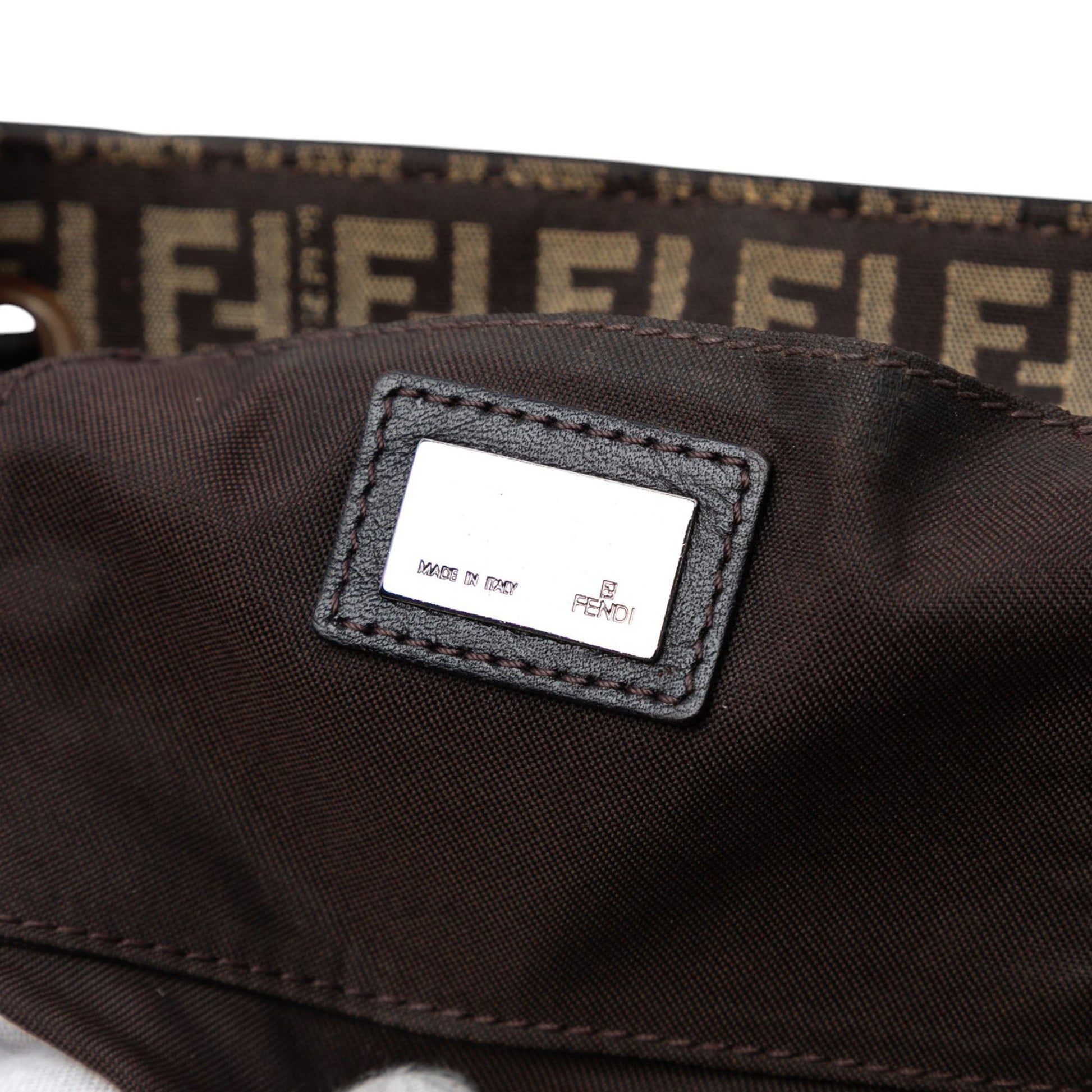 Fendi Zucchino Canvas Drawstring Shoulder Bag