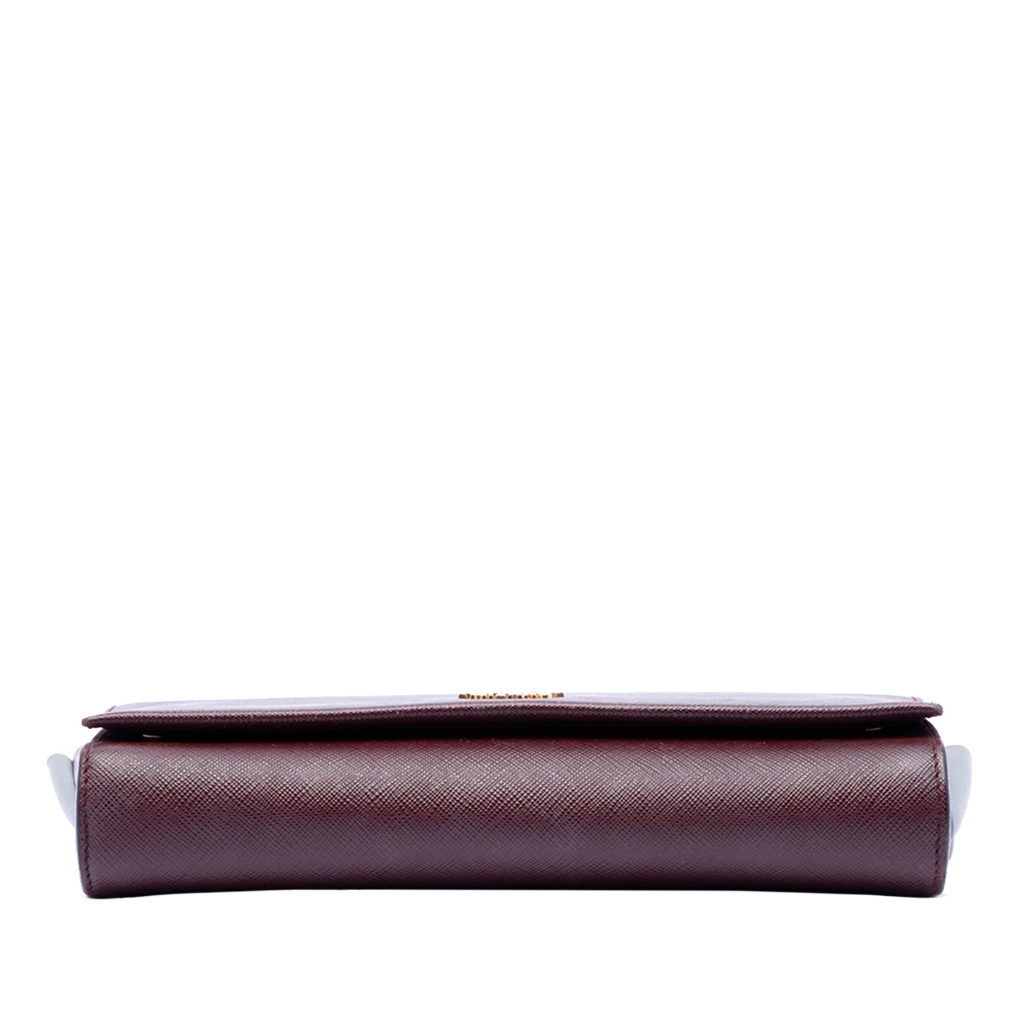 Prada Saffiano and City Calf Bibliotheque Clutch with Chain