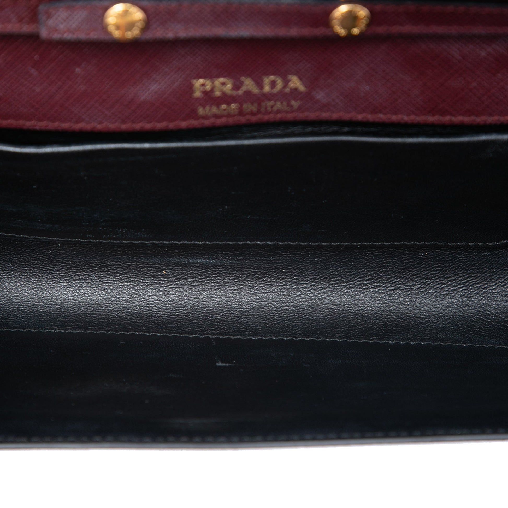 Prada Saffiano and City Calf Bibliotheque Clutch with Chain