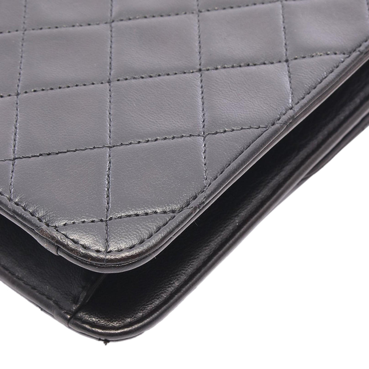 Chanel Medium CC Quilted Lambskin Single Flap — Black