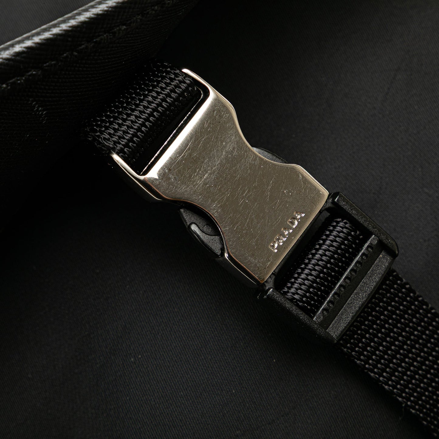 Prada Tessuto Buckle Messenger Bag