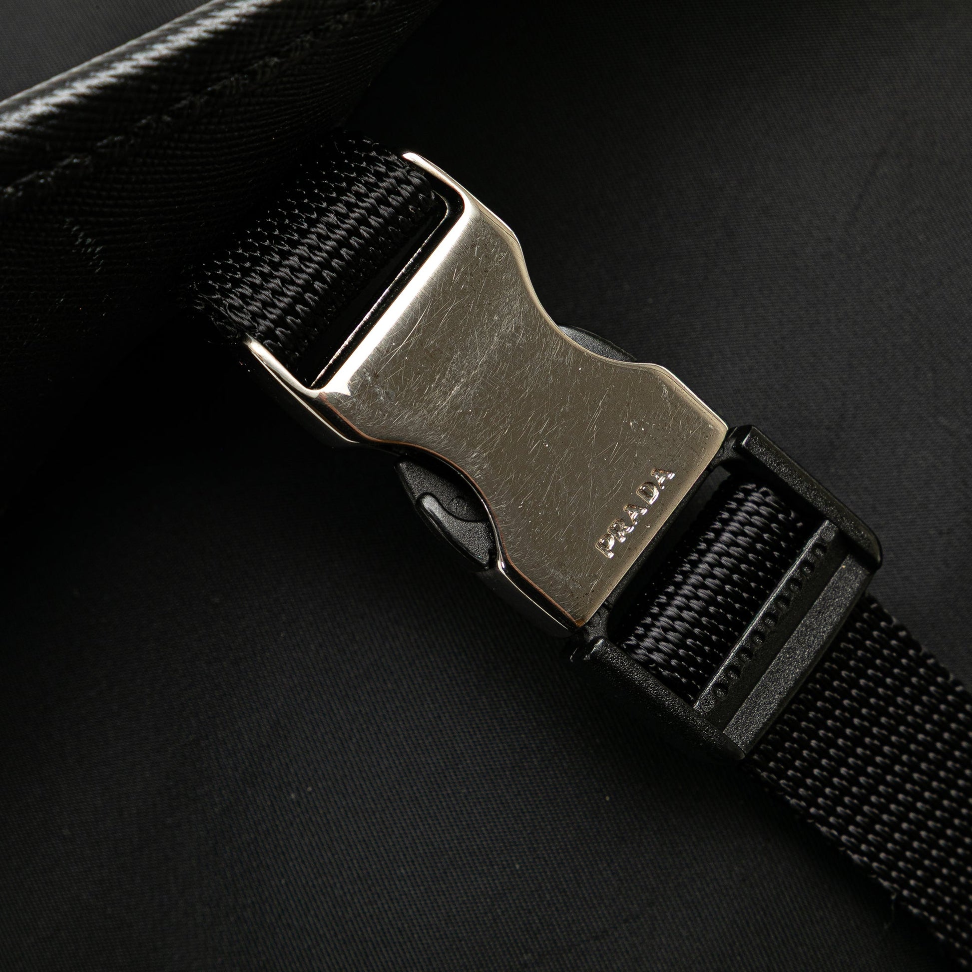 Prada Tessuto Buckle Messenger Bag