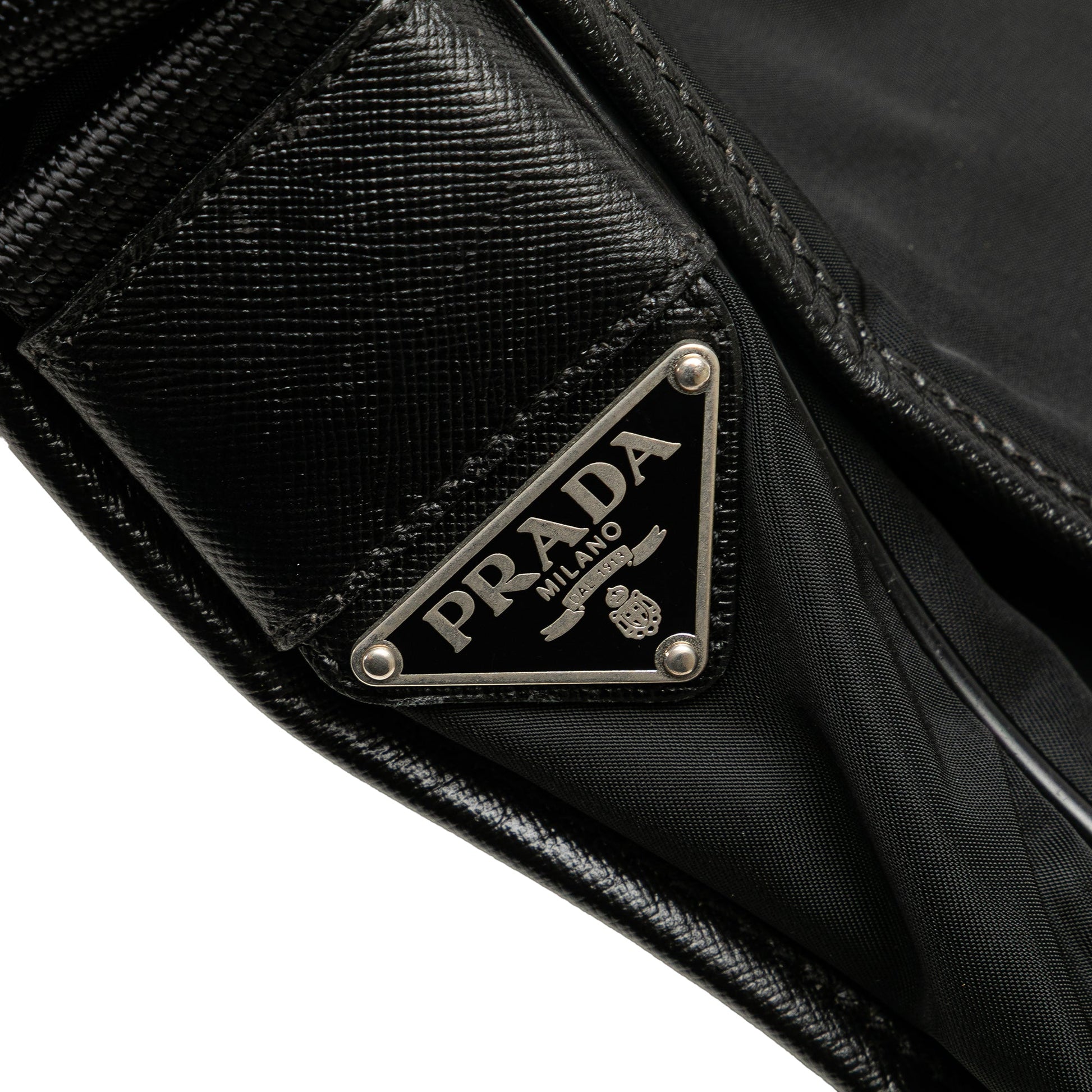 Prada Tessuto Buckle Messenger Bag