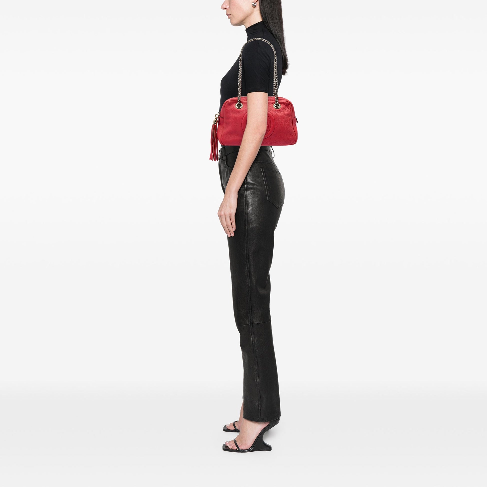 Gucci Calfskin Soho Chain Zip Shoulder Bag