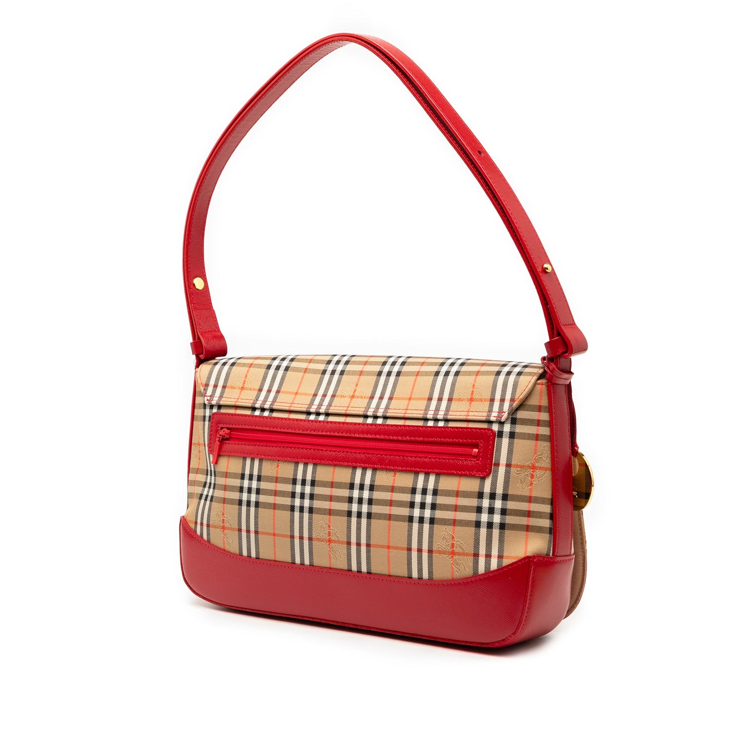 Burberry Haymarket Check Canvas Shoulder Bag