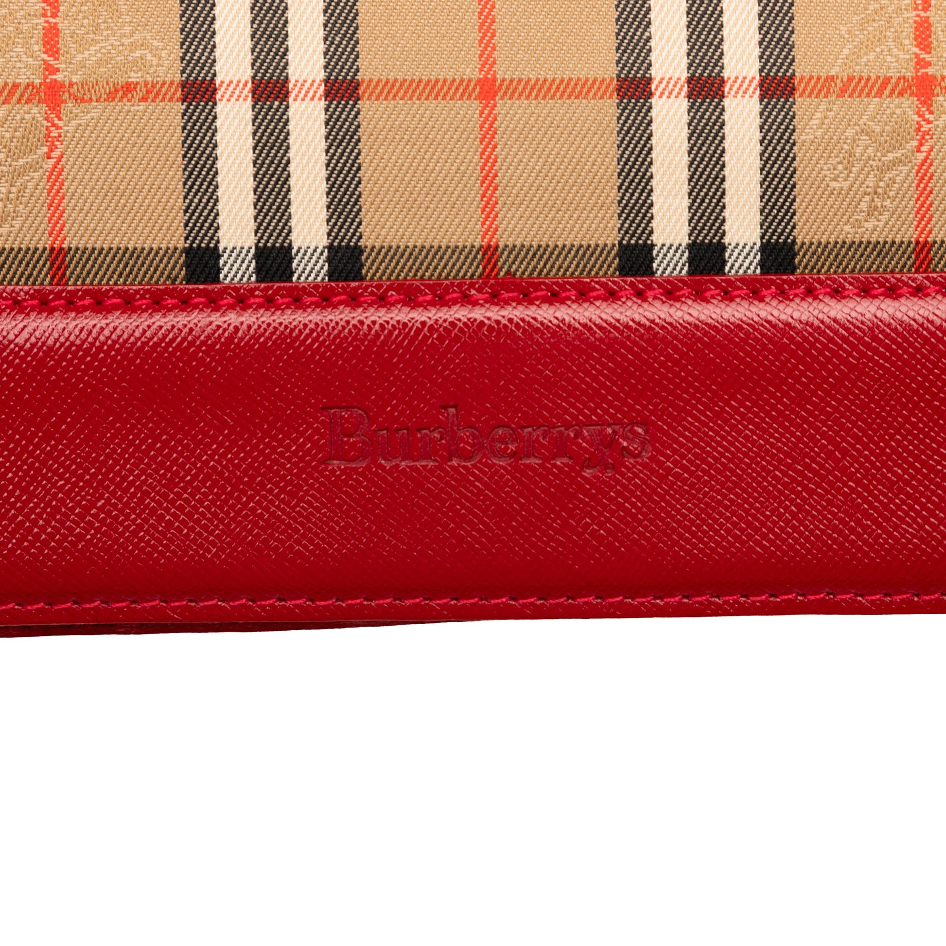 Burberry Haymarket Check Canvas Shoulder Bag
