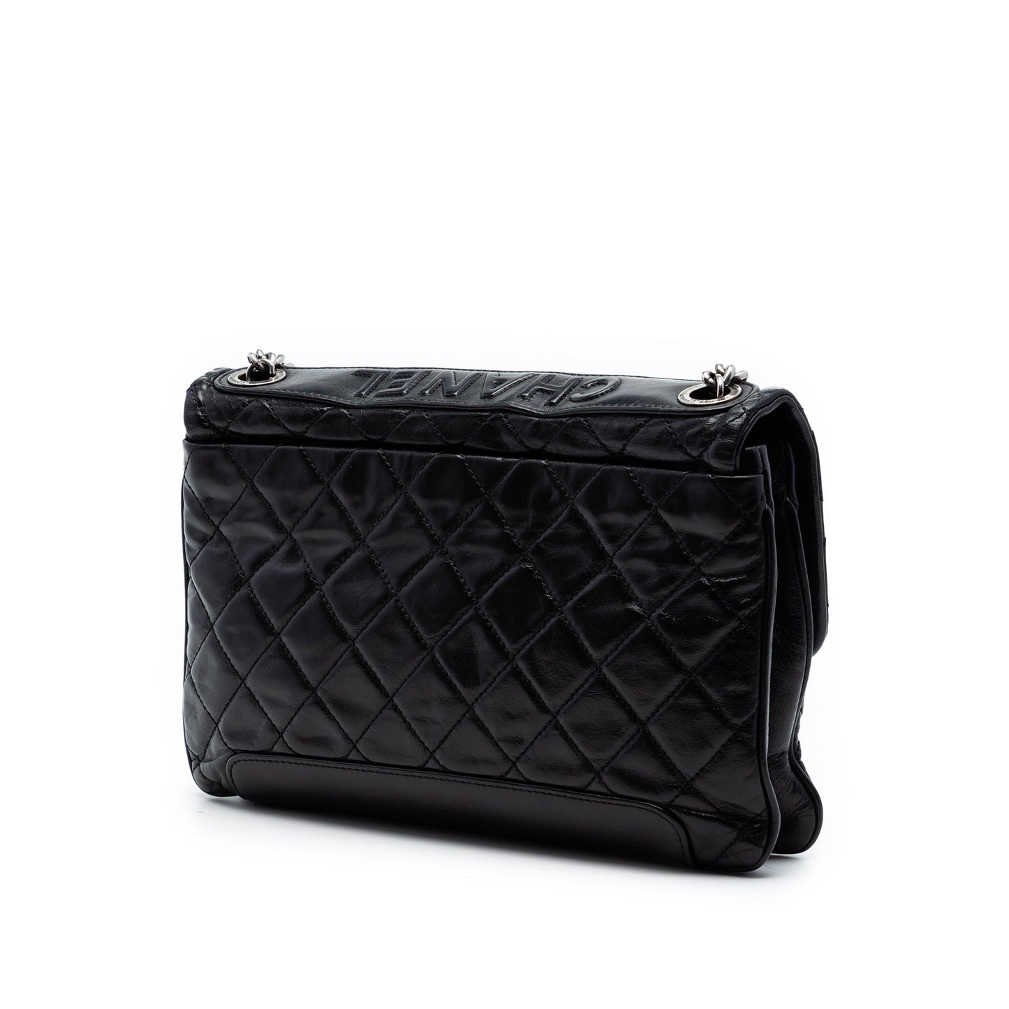 Chanel CC Quilted Glazed Calfskin Flap