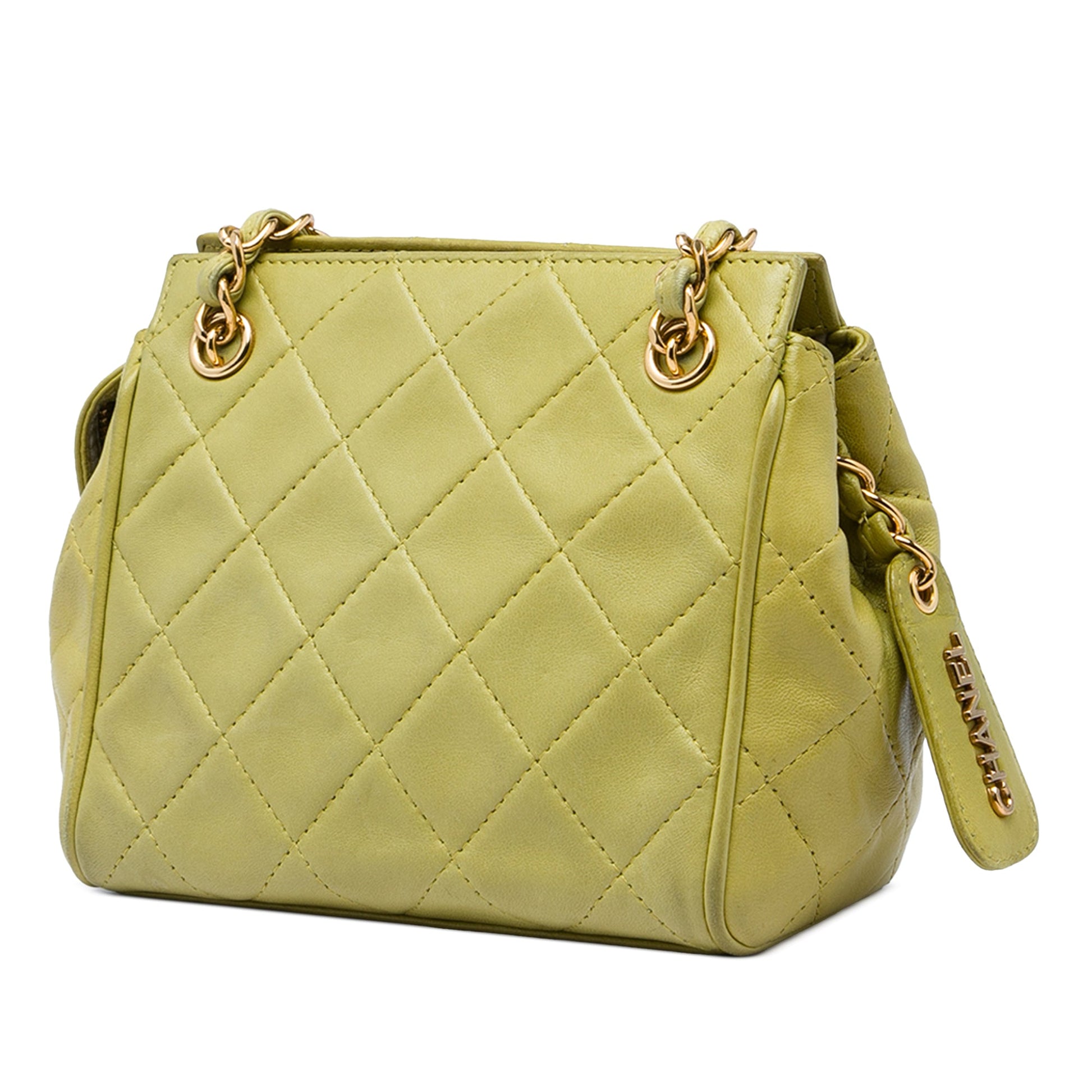Chanel Mini Quilted Lambskin Chain Tote
