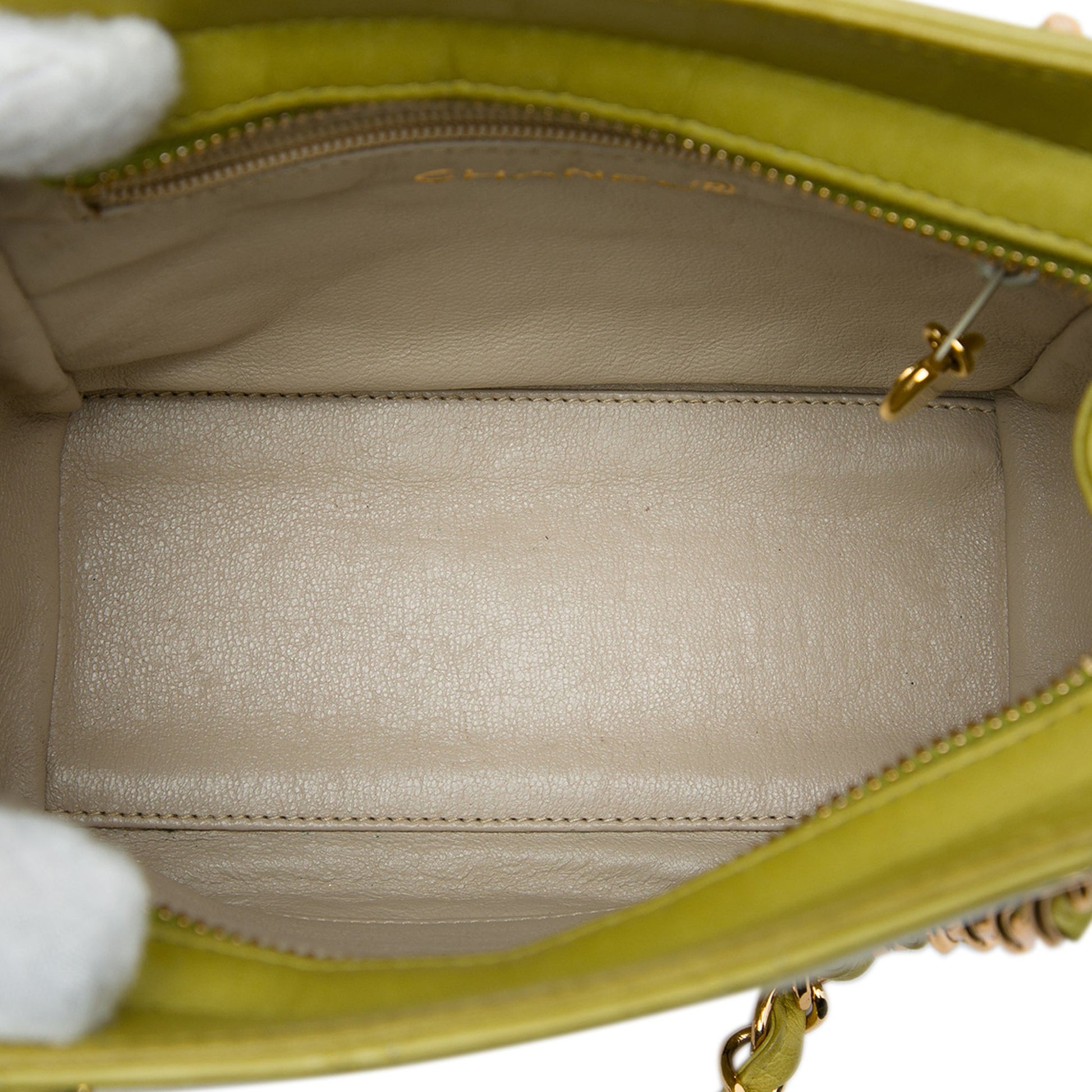 Chanel Mini Quilted Lambskin Chain Tote