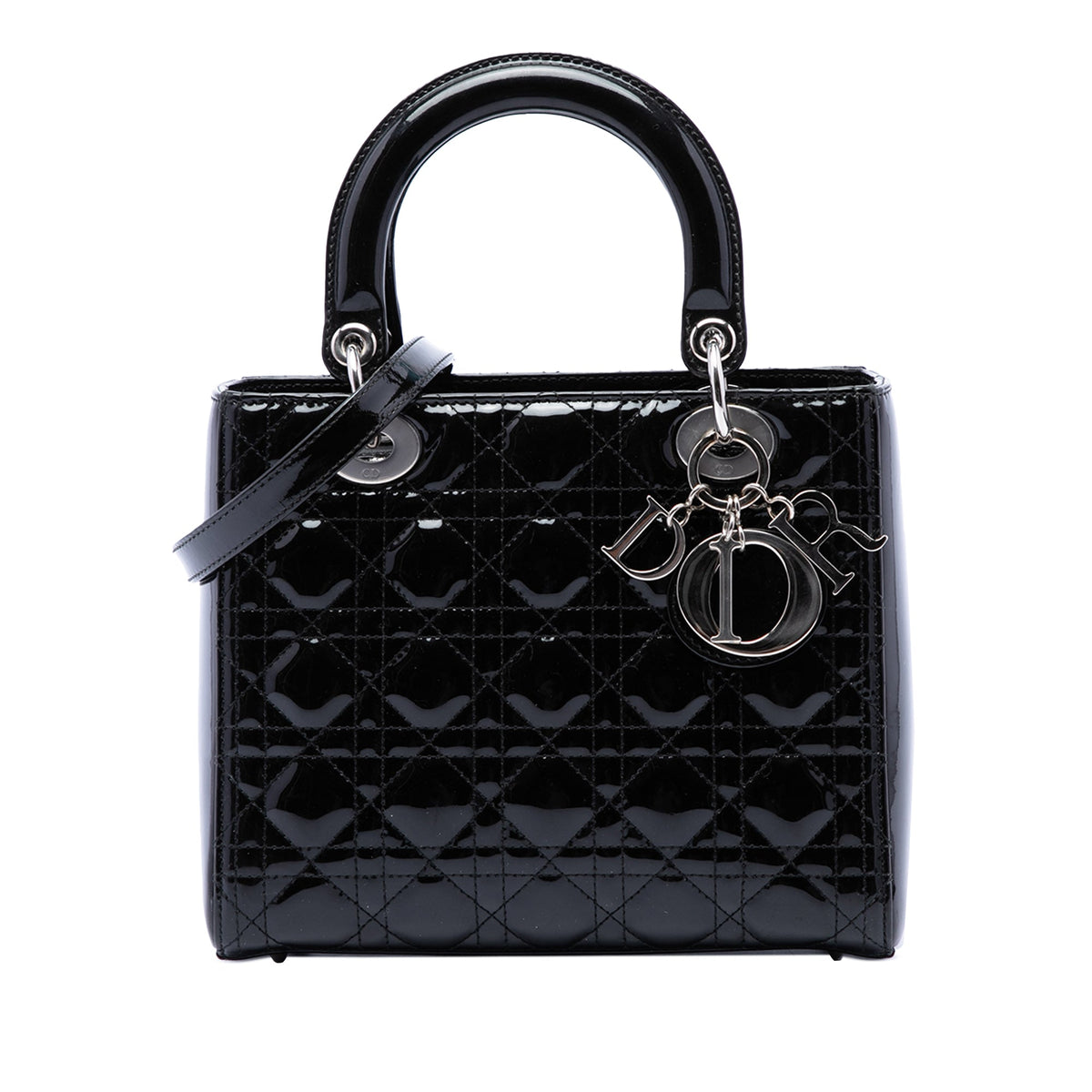 Dior Medium Patent Cannage Lady Dior