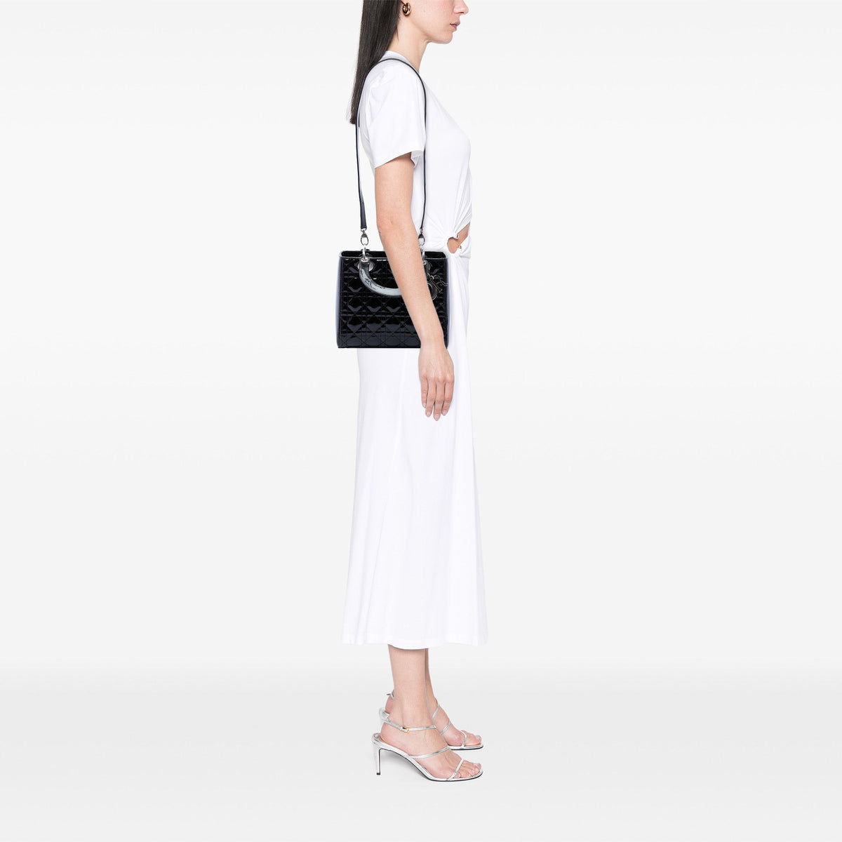 Dior Medium Patent Cannage Lady Dior