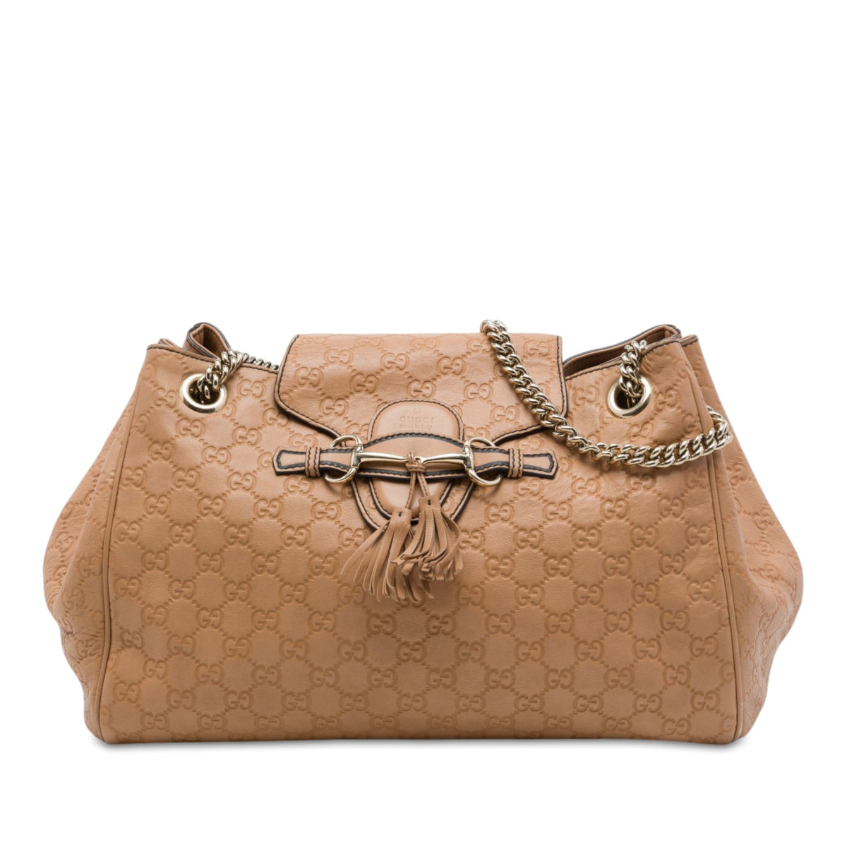 Gucci Large Guccissima Emily Tote — Brown