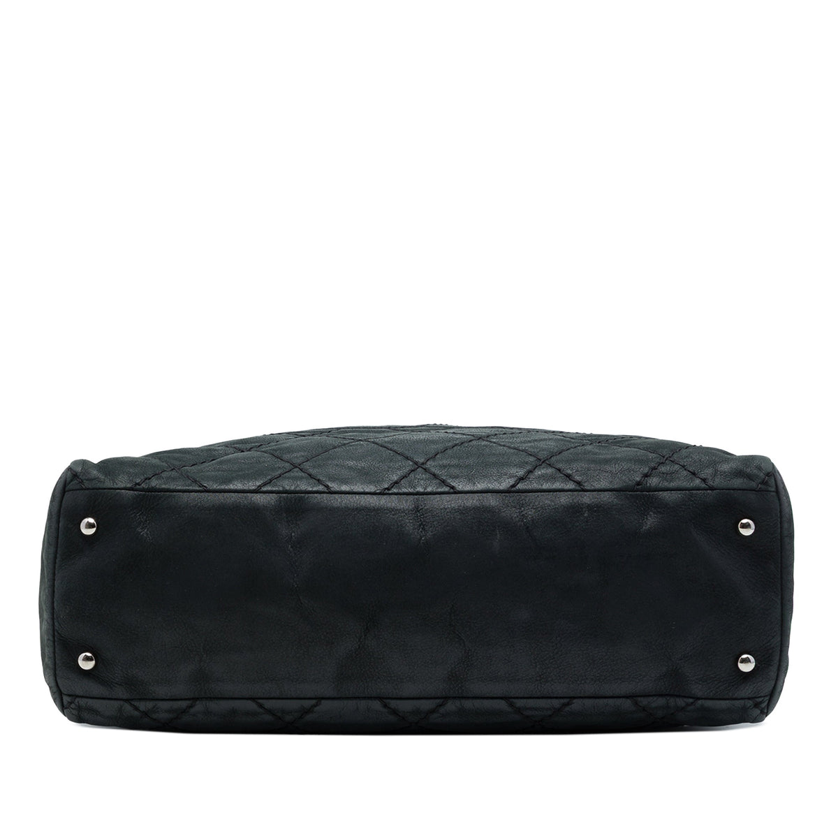 Chanel Quilted Iridescent Calfskin Sea Hit Tote — Black