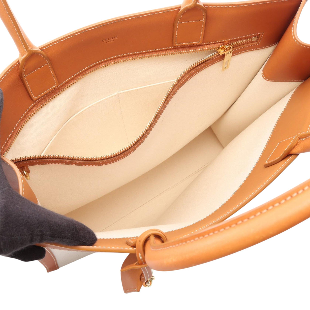 Celine Vertical Cabas Tote — White