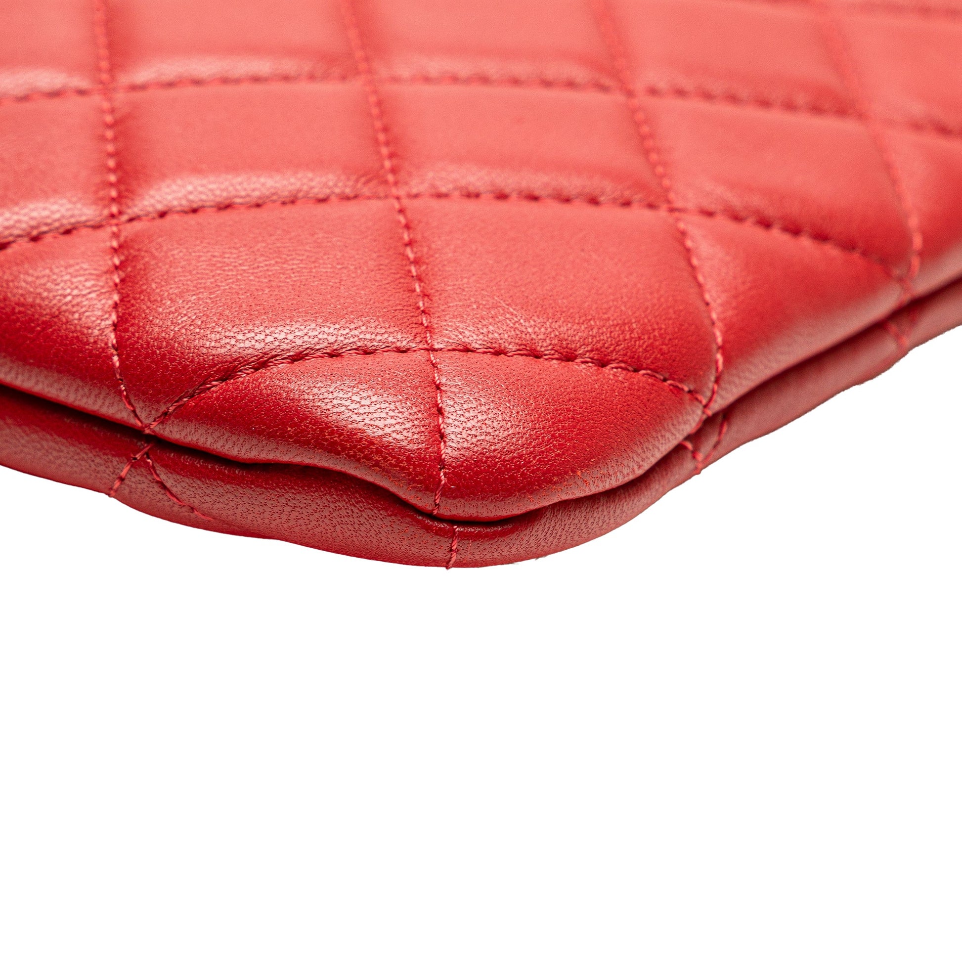 Chanel Medium Quilted Lambskin O Case Clutch