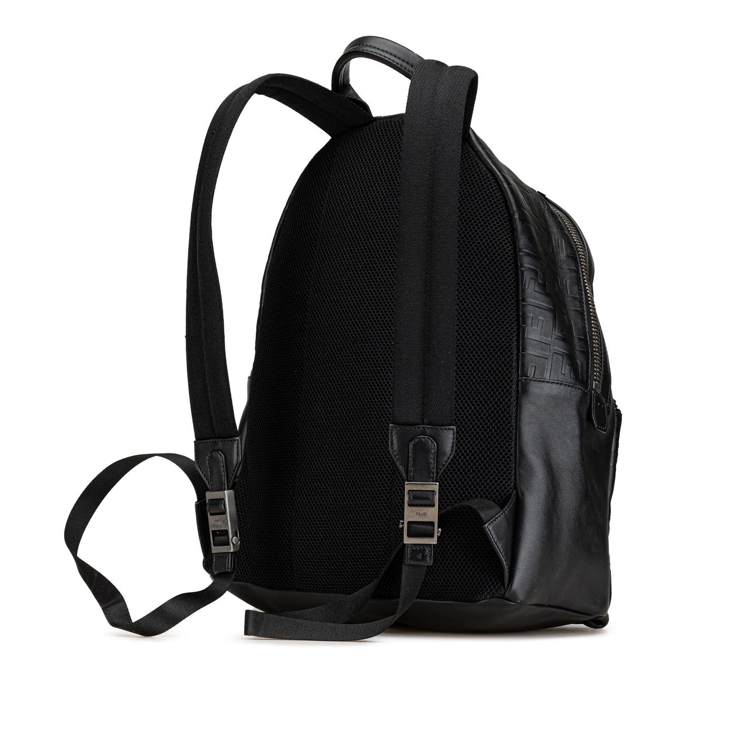 Fendi Vitello Grace Zucca Embossed Leather Backpack