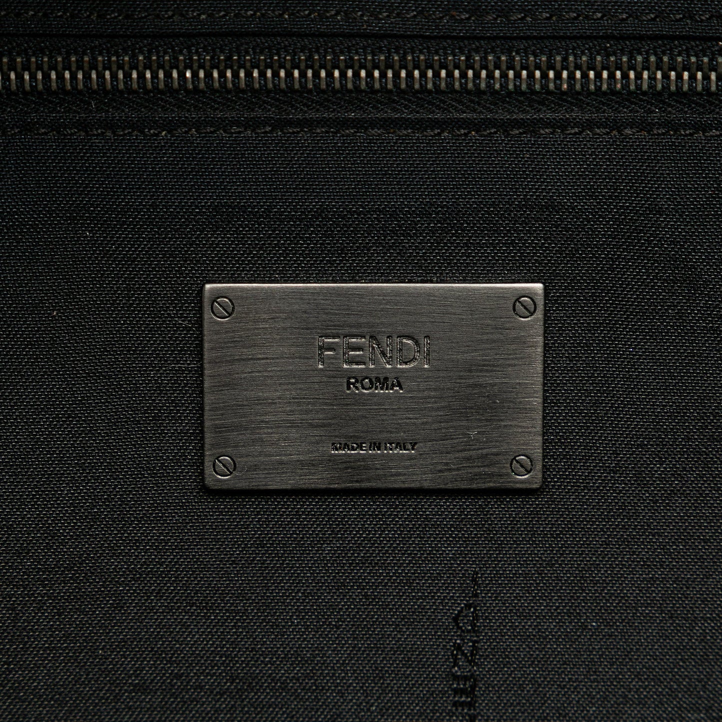 Fendi Vitello Grace Zucca Embossed Leather Backpack