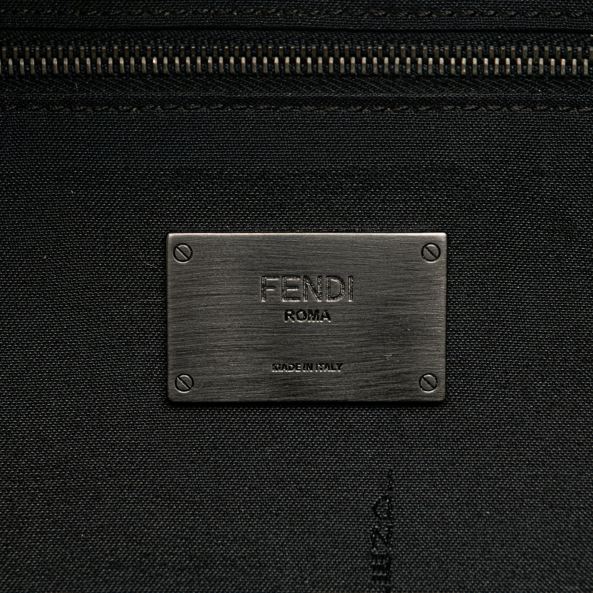 Fendi Vitello Grace Zucca Embossed Leather Backpack