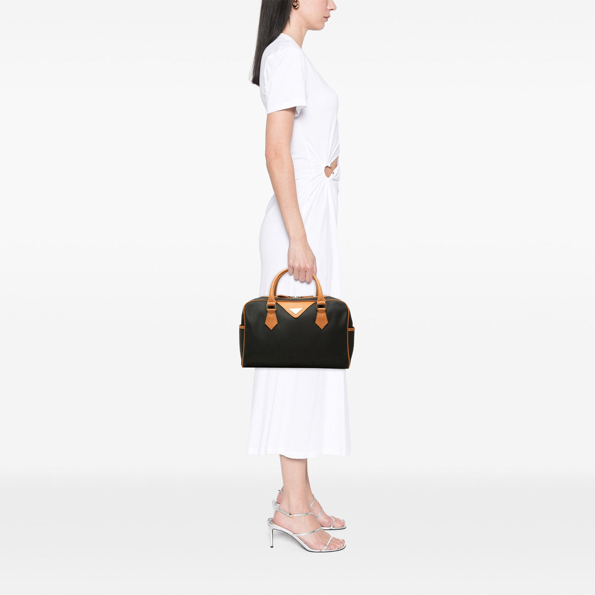 Saint Laurent PVC Boston Bag — Black