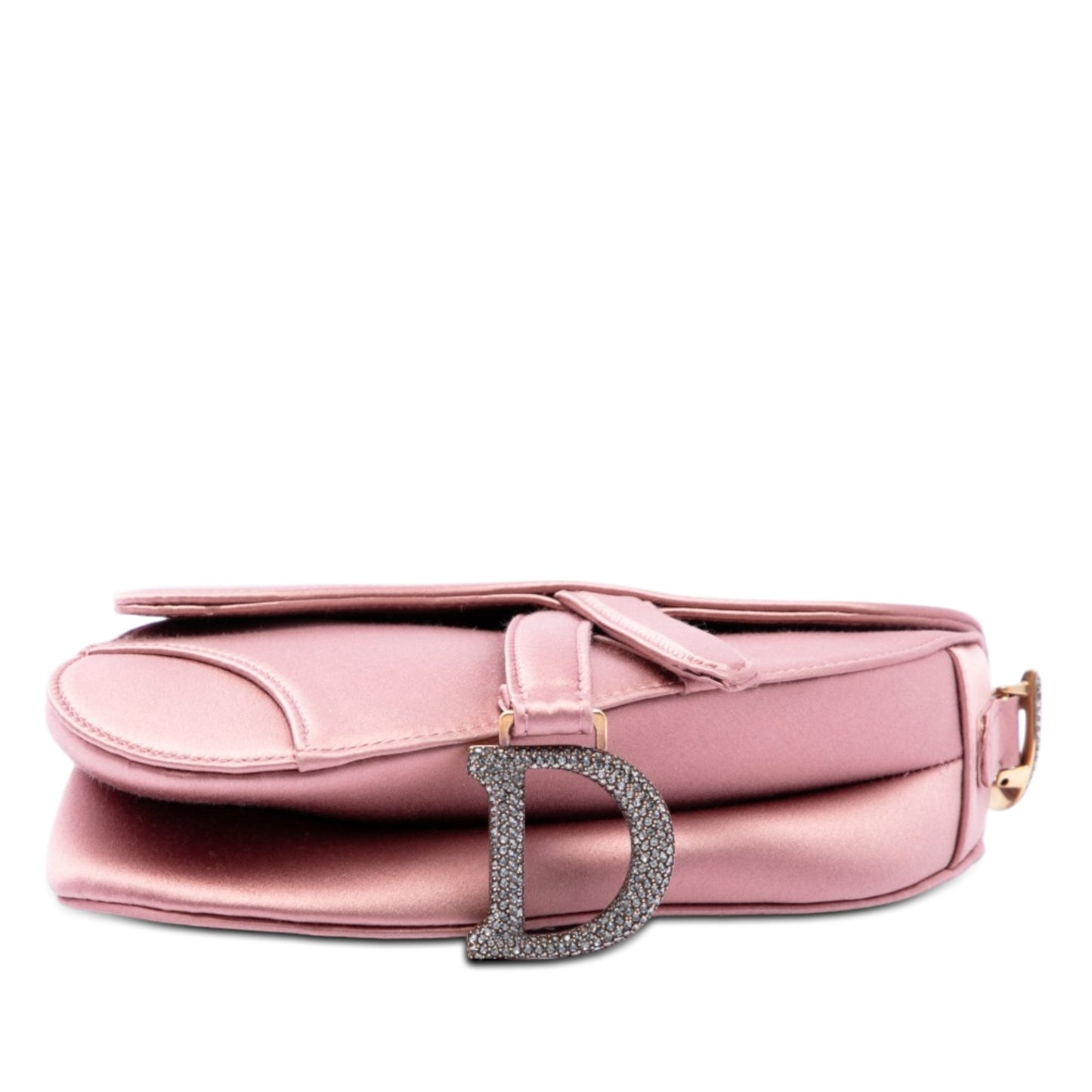 Dior Mini Satin Crystal Embellished Saddle Bag