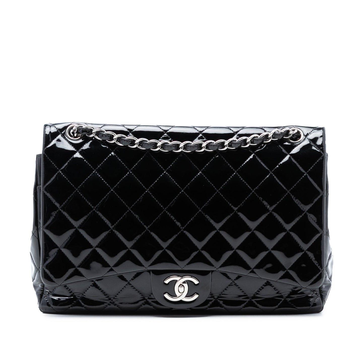 Chanel Maxi Classic Patent Double Flap