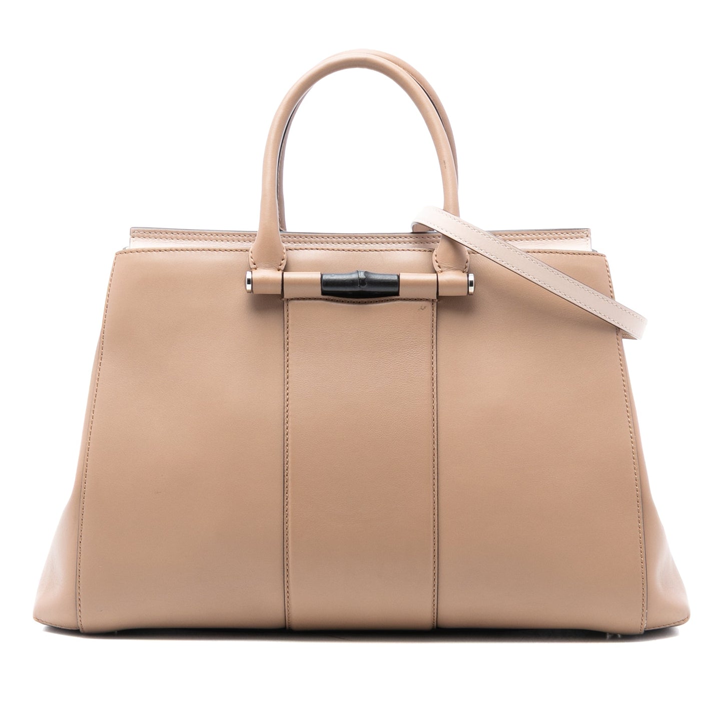 Gucci Leather Lady Bamboo Satchel