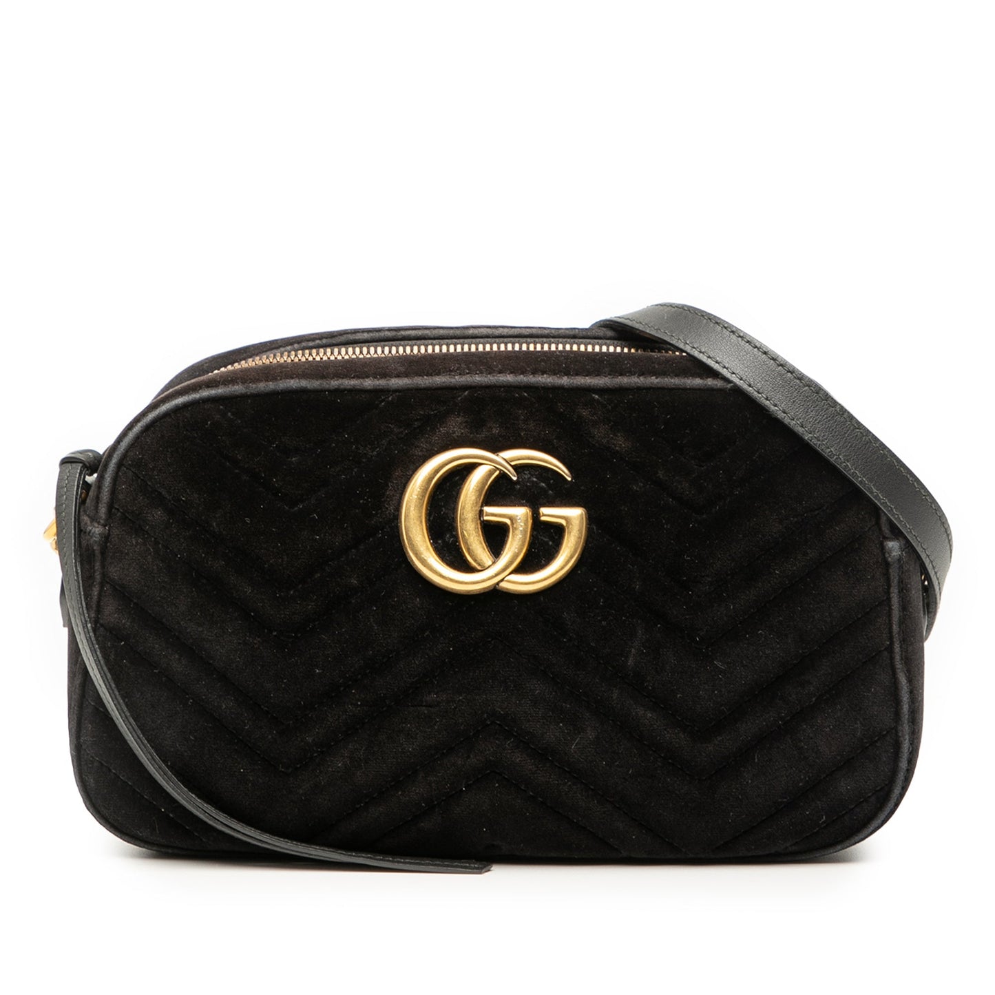 Gucci Small GG Marmont Matelasse Velvet Crossbody