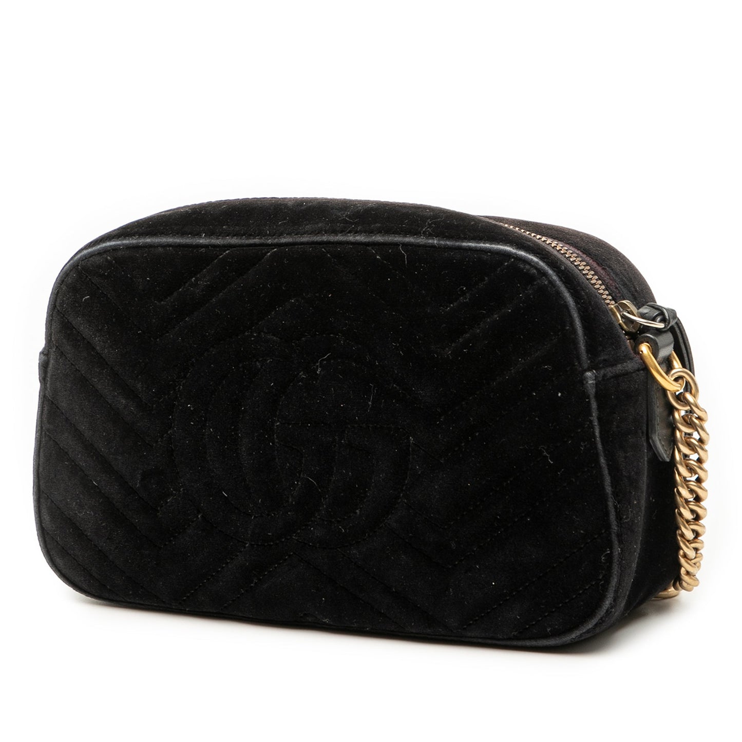 Gucci Small GG Marmont Matelasse Velvet Crossbody