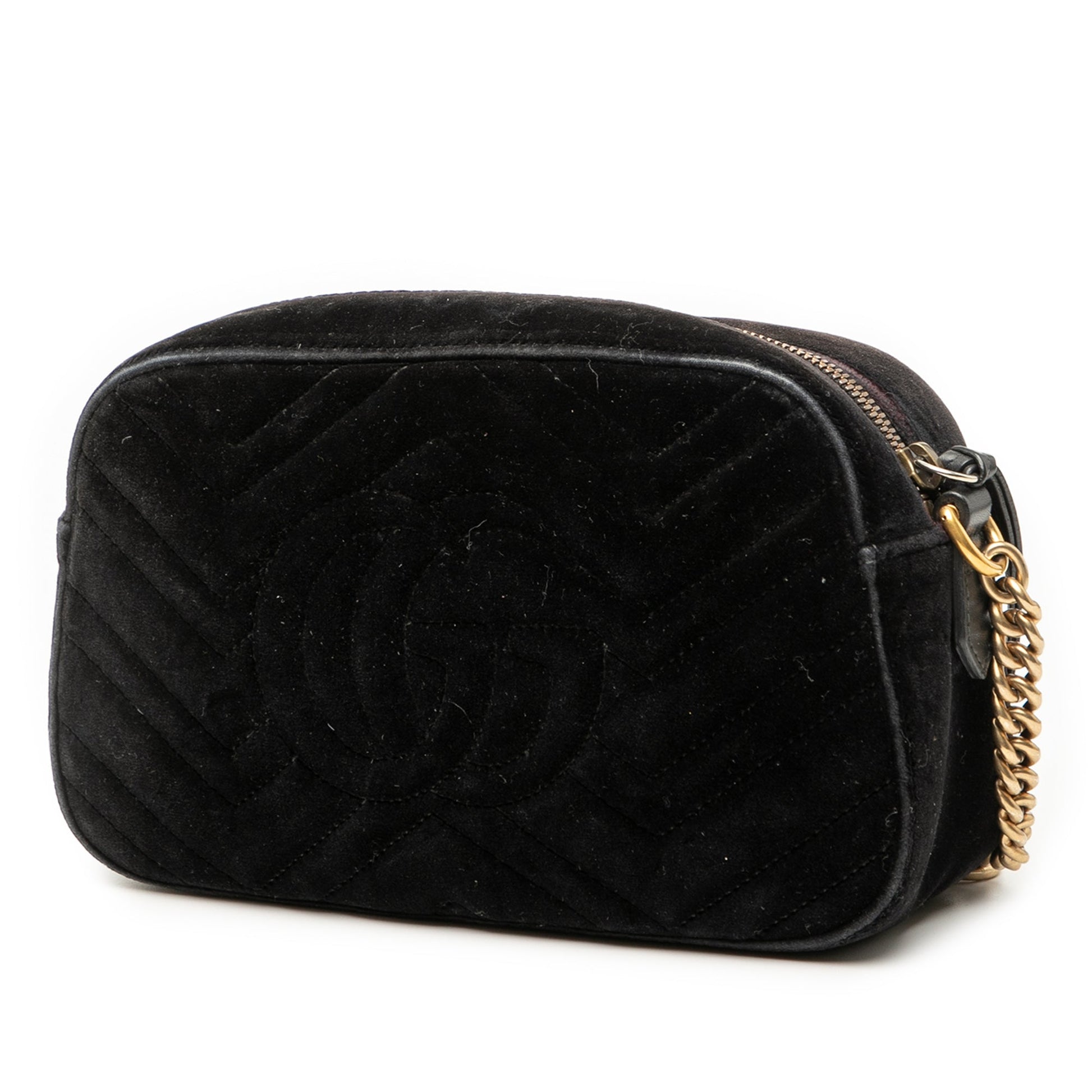 Gucci Small GG Marmont Matelasse Velvet Crossbody