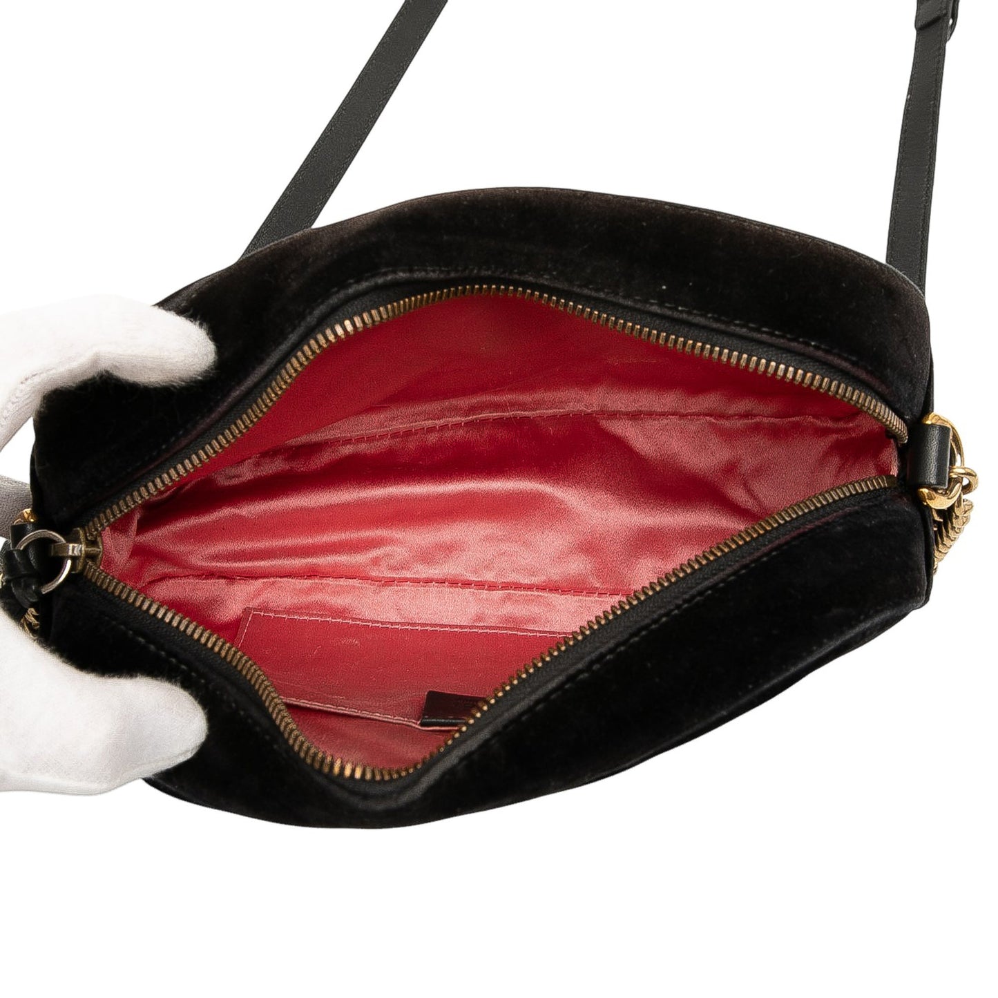 Gucci Small GG Marmont Matelasse Velvet Crossbody
