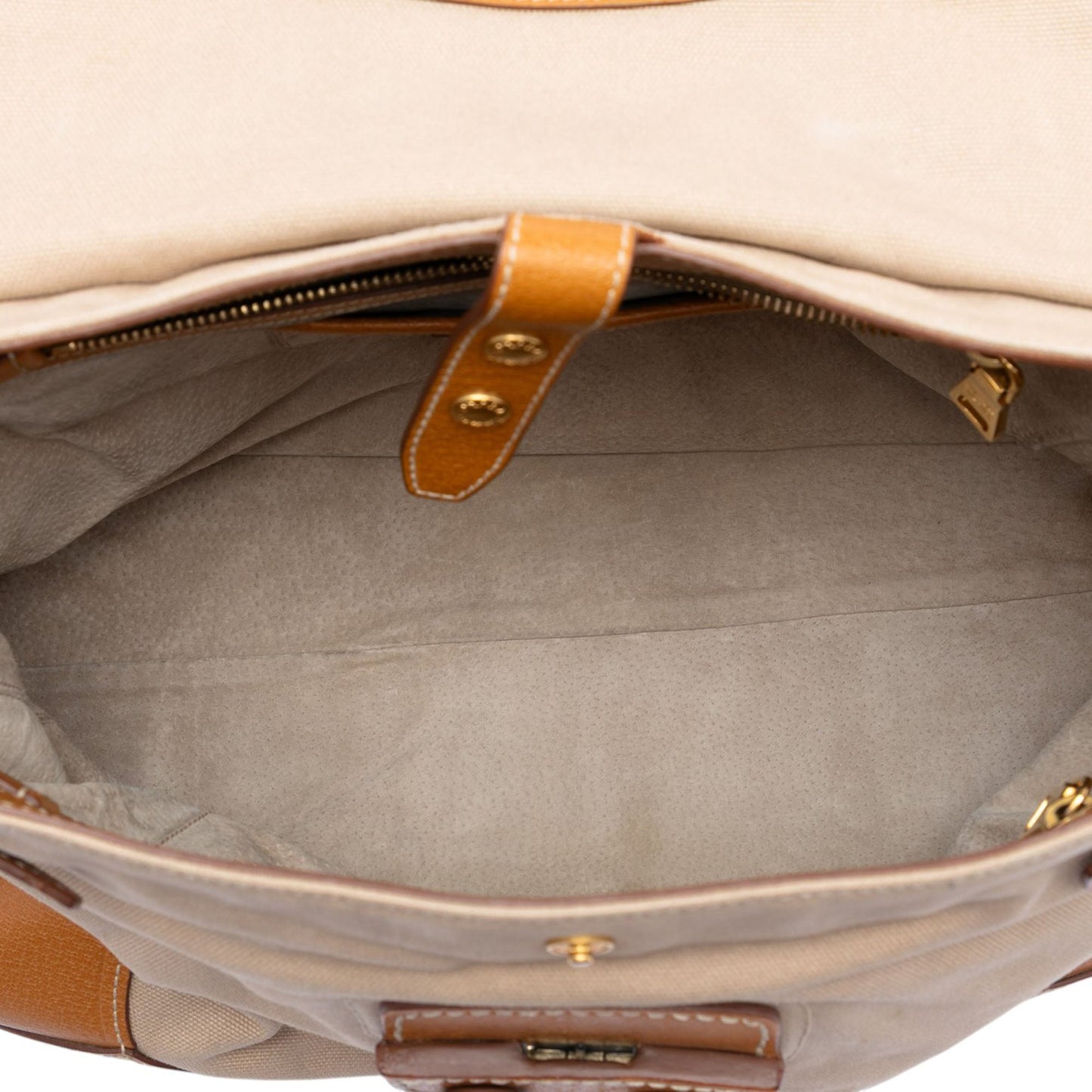 Prada Cinghiale Trimmed Canapa Top Handle Bag