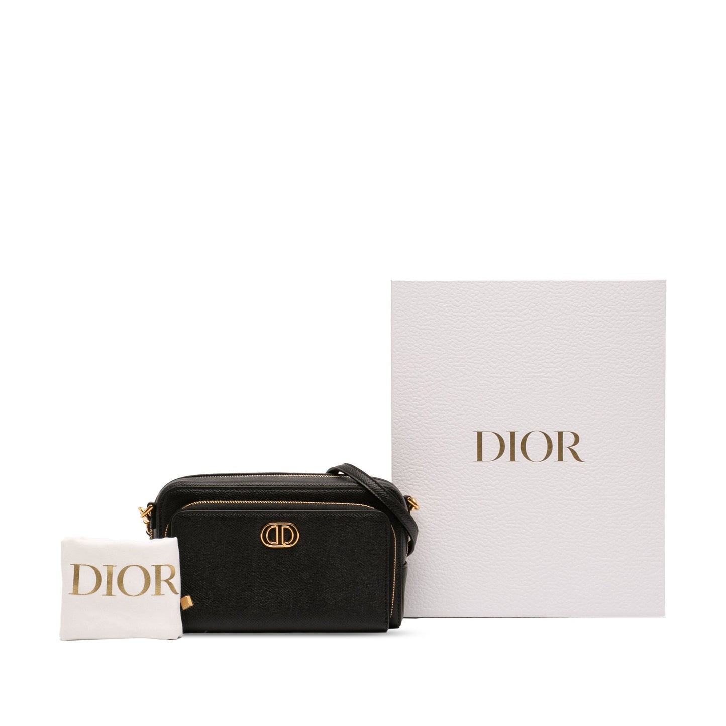 Dior Grained Calfskin Caro Double Pouch