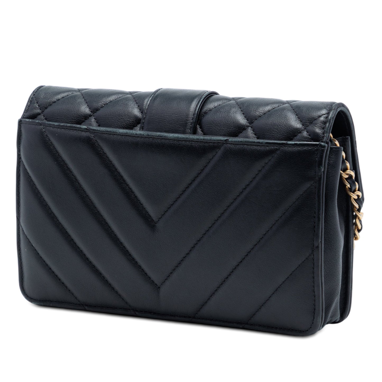 Chanel Mixed Quilt Calfskin Golden Class Wallet on Chain