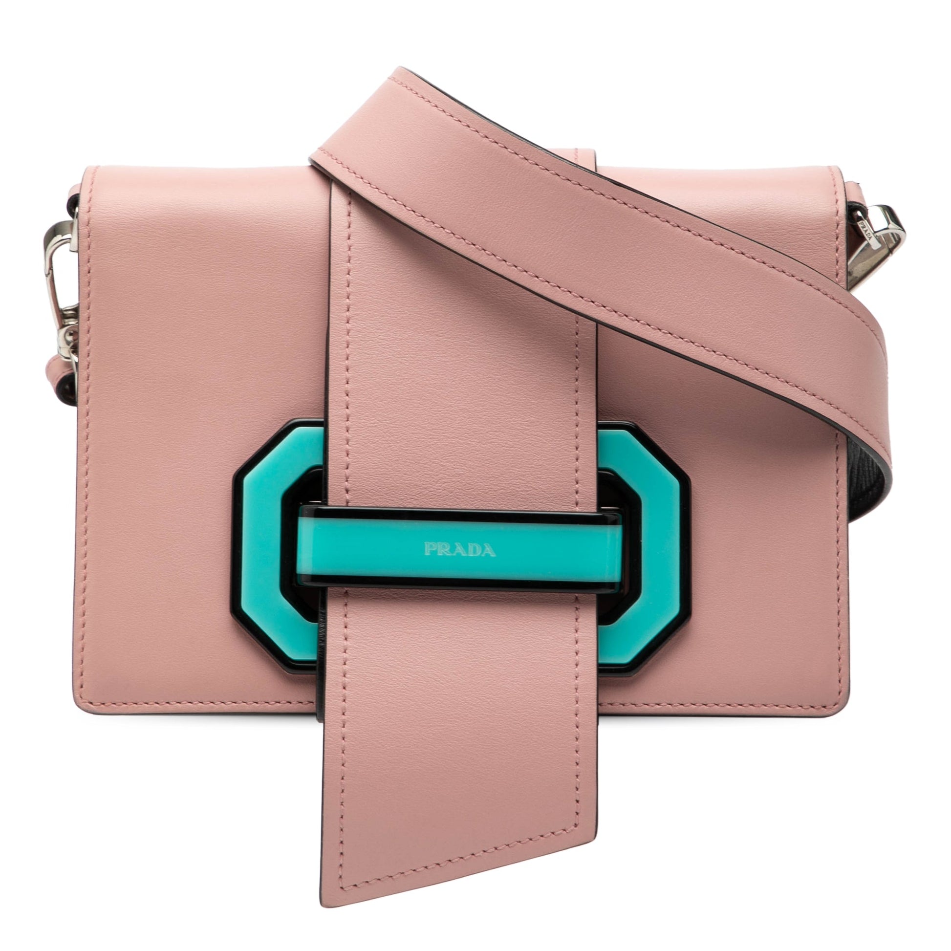 Prada City Calf Plex Ribbon Crossbody