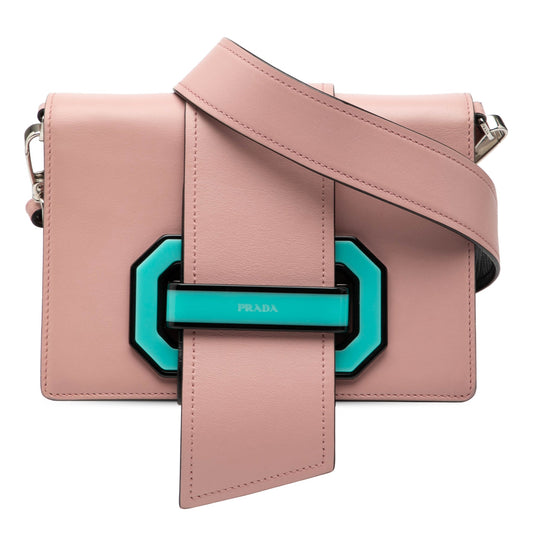 Prada City Calf Plex Ribbon Crossbody