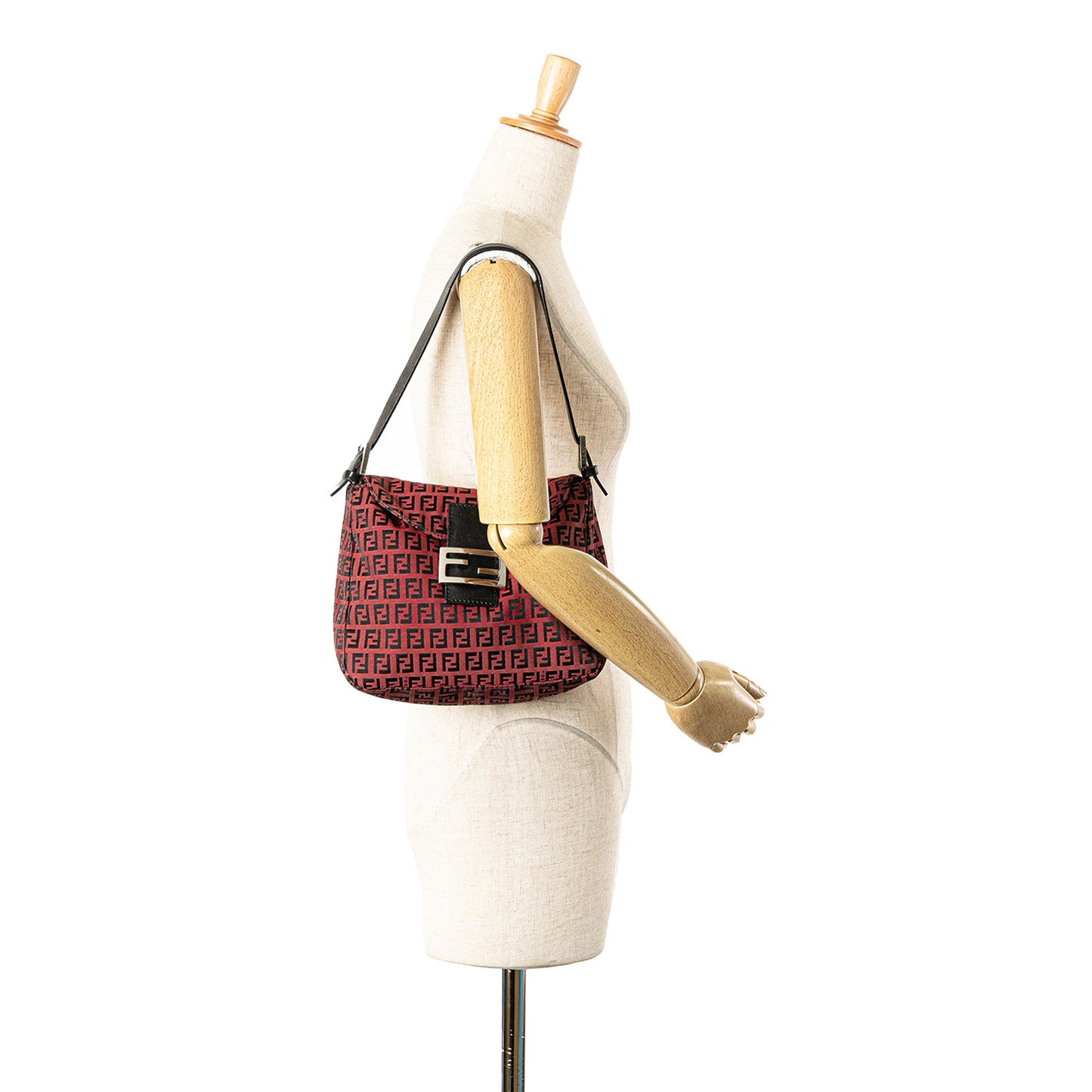Fendi Zucca Canvas Double Flap Mamma