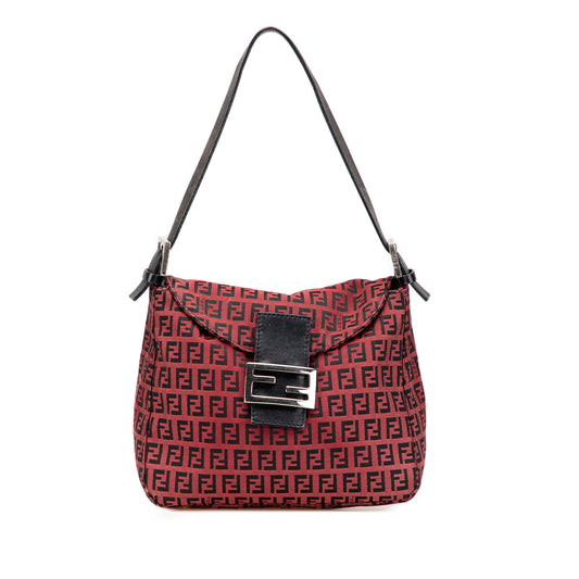 Fendi Zucca Canvas Double Flap Mamma