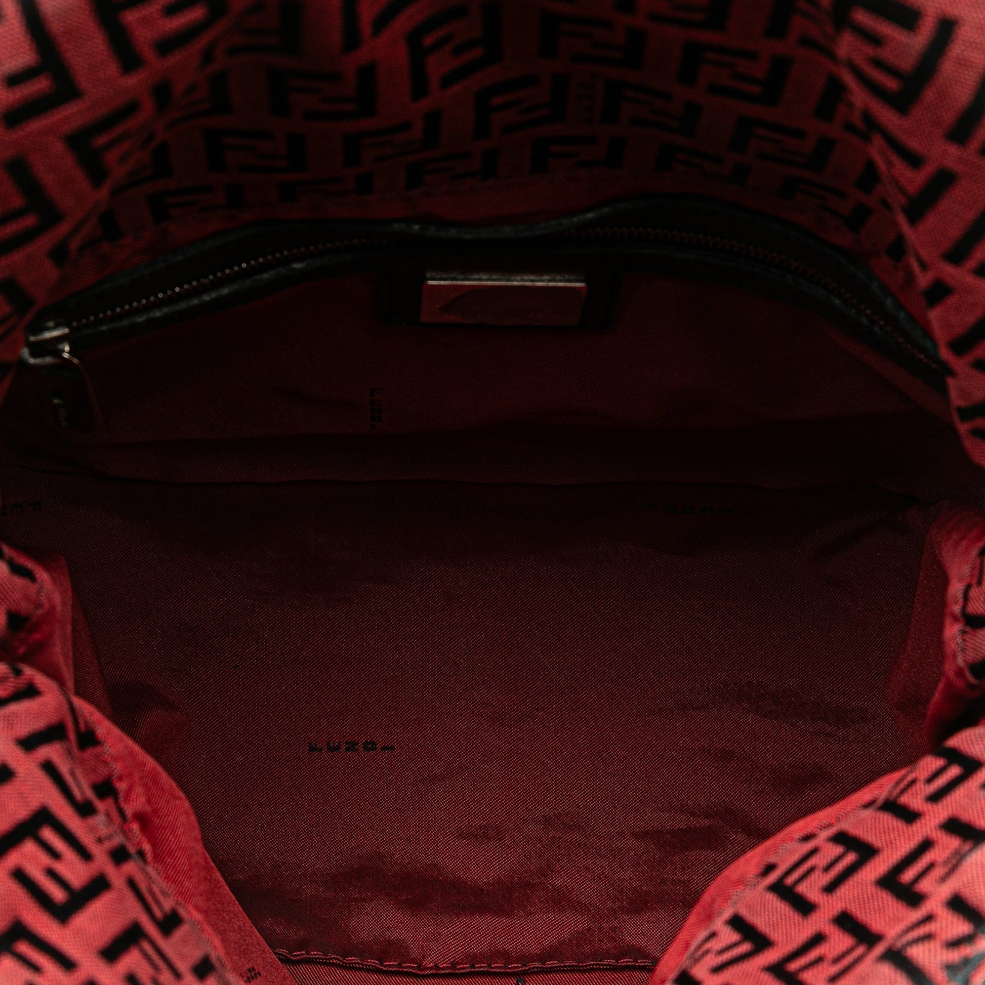 Fendi Zucca Canvas Double Flap Mamma